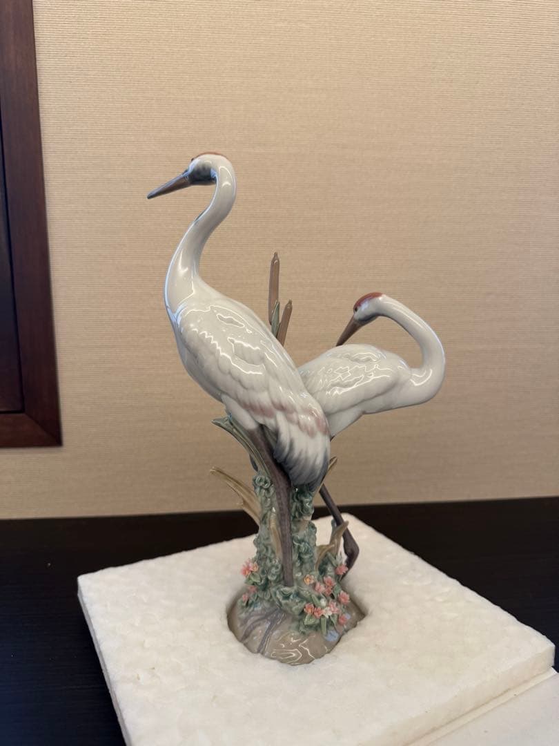 リヤドロ　鶴　置物