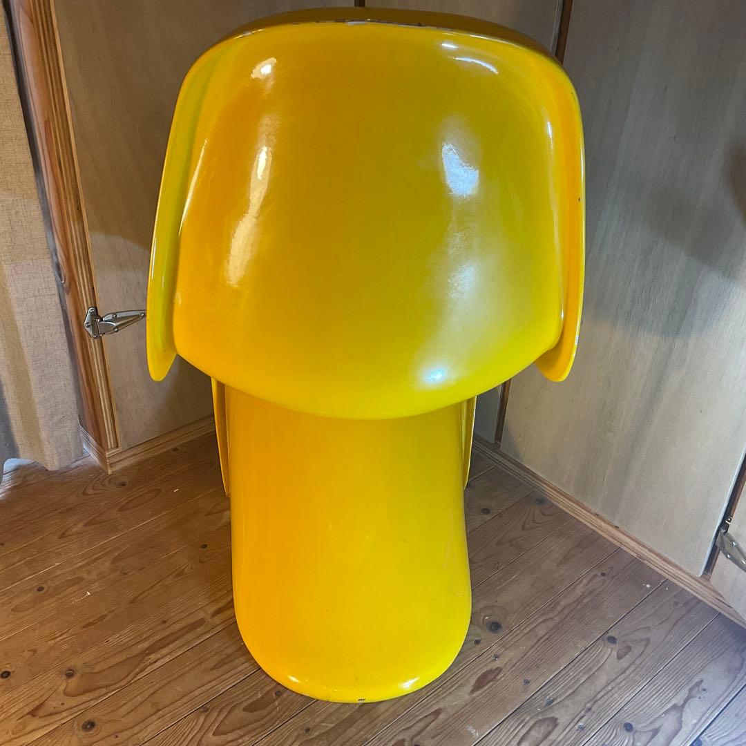 希少 パントンチェア クラシック リプロダクト？ 艶ありイエロー ビンテージ