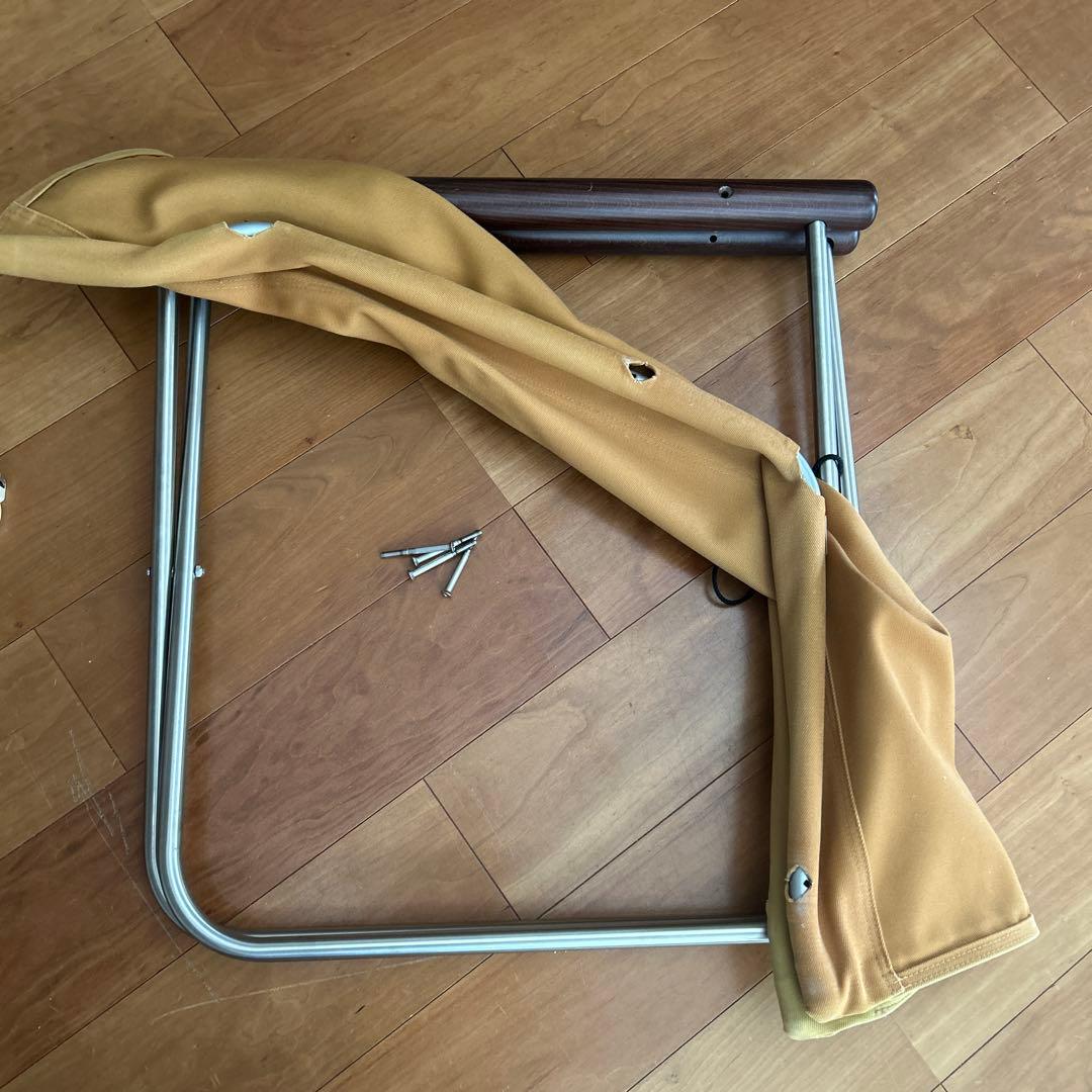 折りたたみ　ニーチェアX チェア 木製アームレスト付き