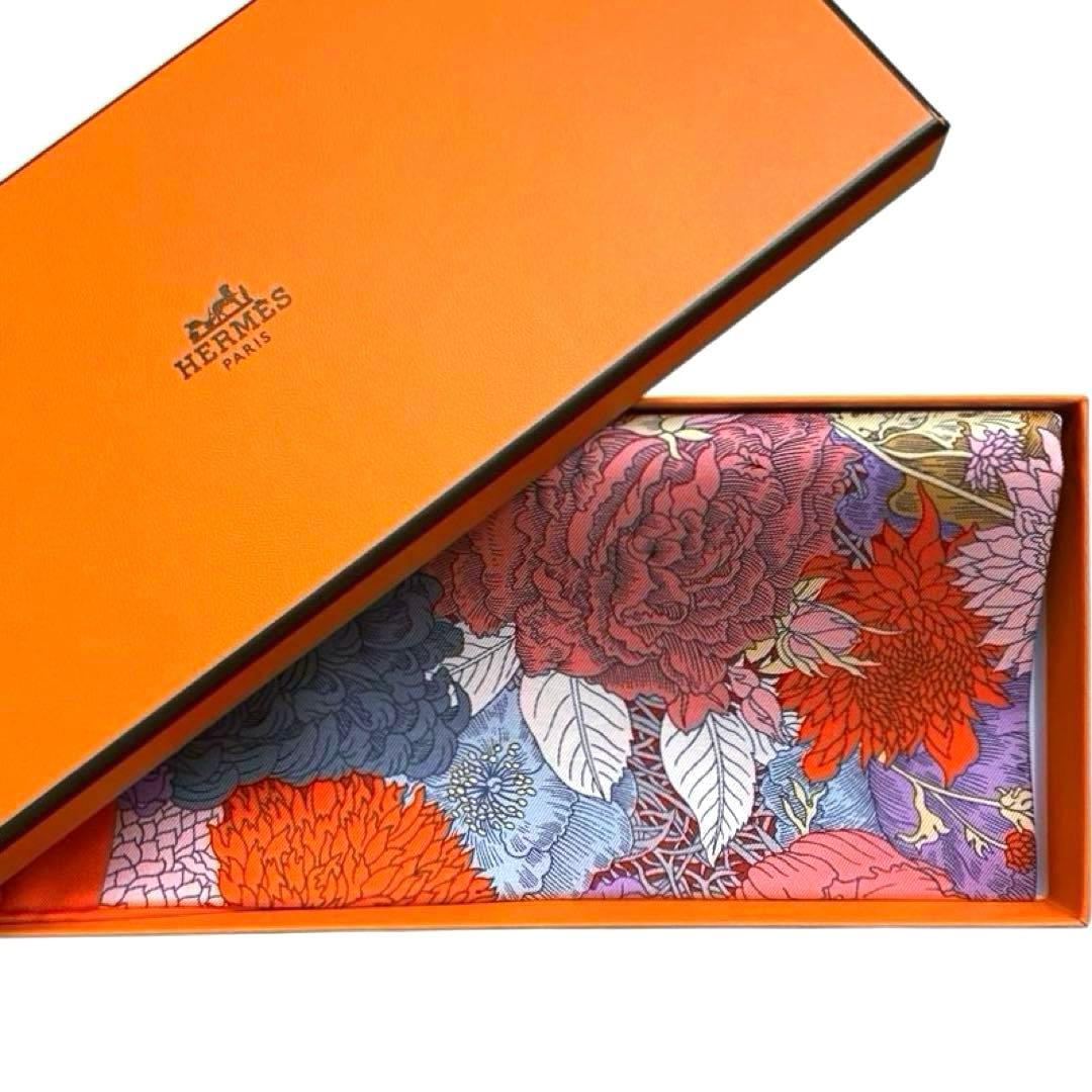 新品未使用 ピンク 花柄 エルメス シルクスカーフガヴロッシュ ローブレジェール