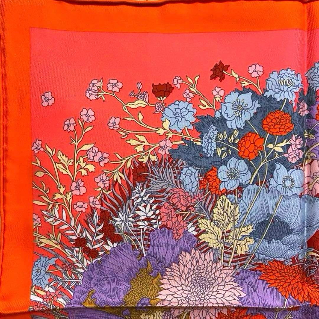 新品未使用 ピンク 花柄 エルメス シルクスカーフガヴロッシュ ローブレジェール