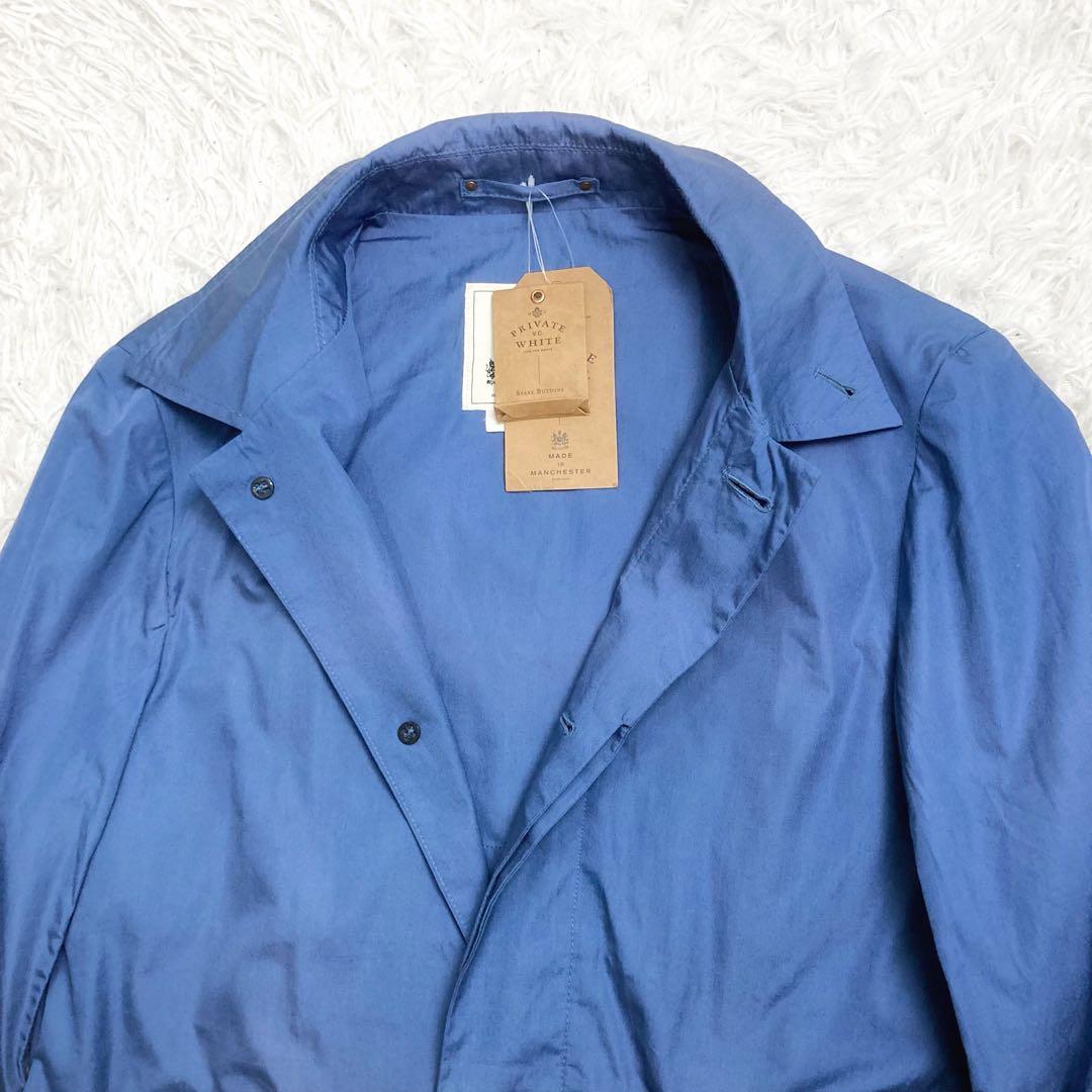 【訳あり未使用品】PRIVATE WHITE V.C. ステンカラーコート 青