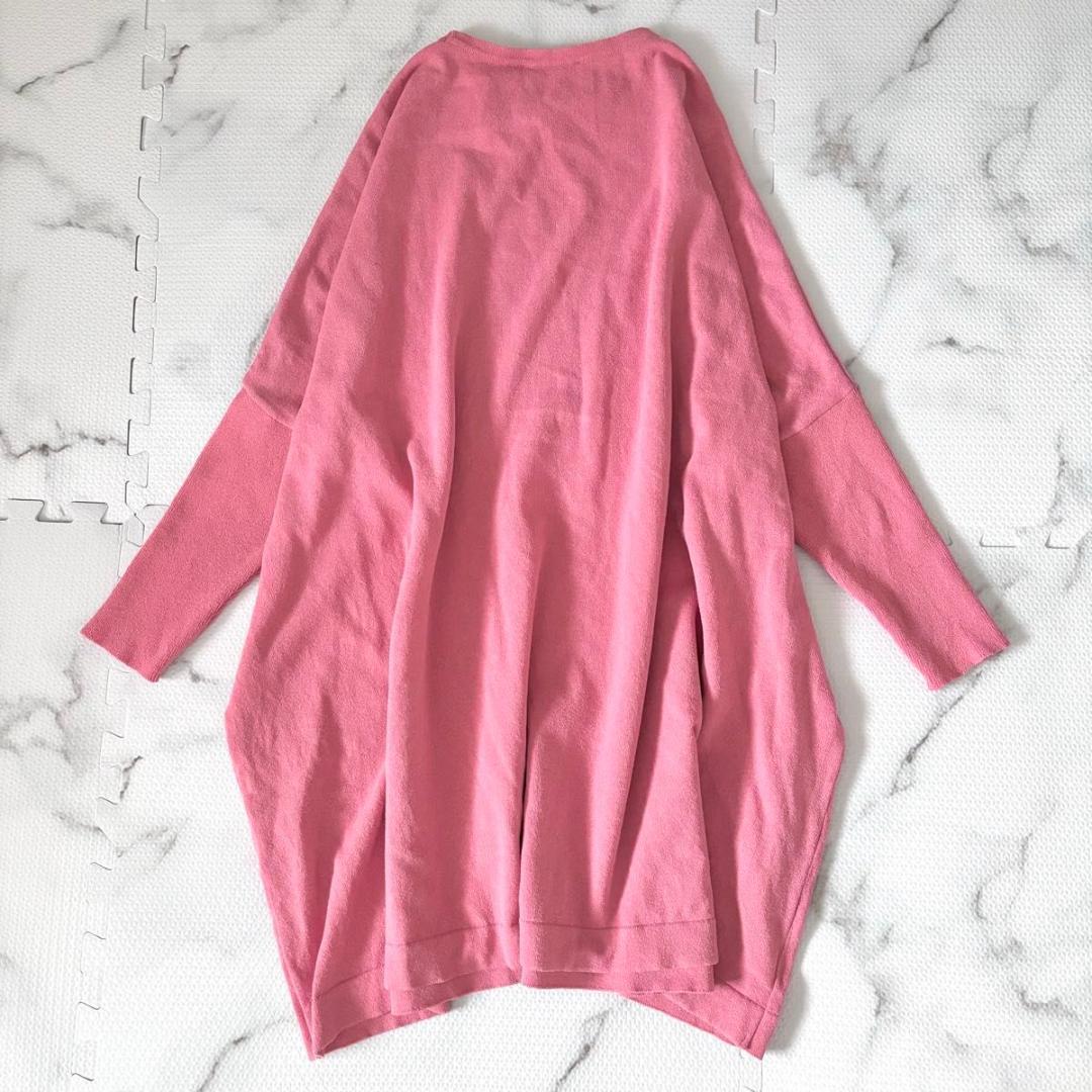 BEARDSLEY ギマBIGニット　ピンク　ビアズリー　洗える　長袖　ゆったり