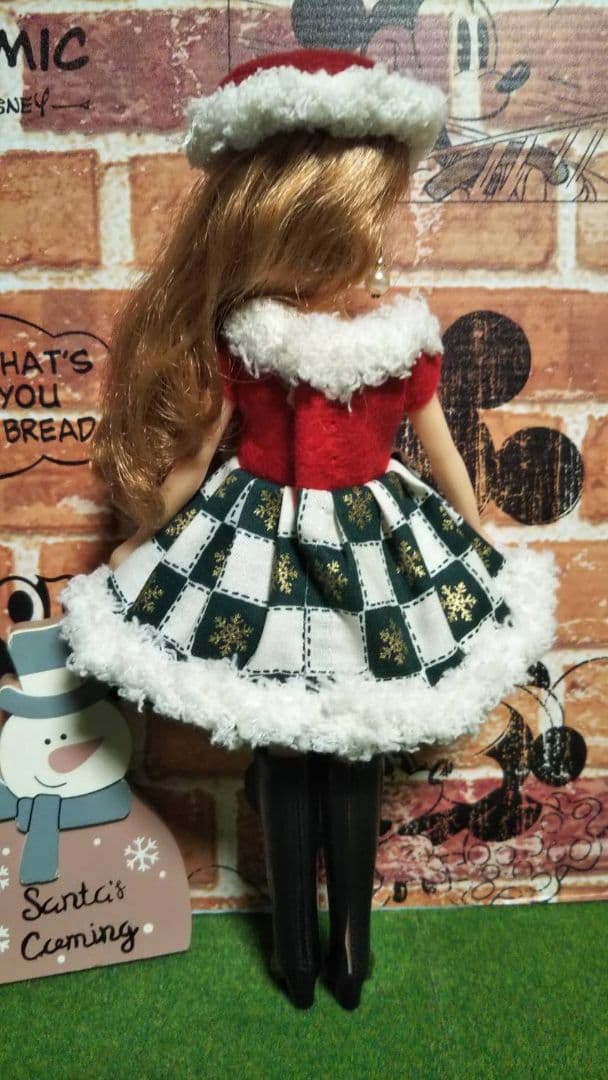 クリスマス リカちゃん人形 洋服 ハンドメイド7