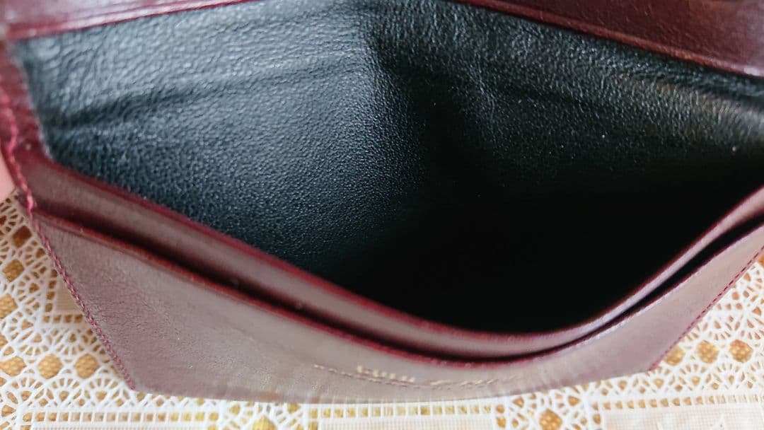 ゴールドファイルオックスフォードバーガンディ、パスケース、カードケース、定期入れ