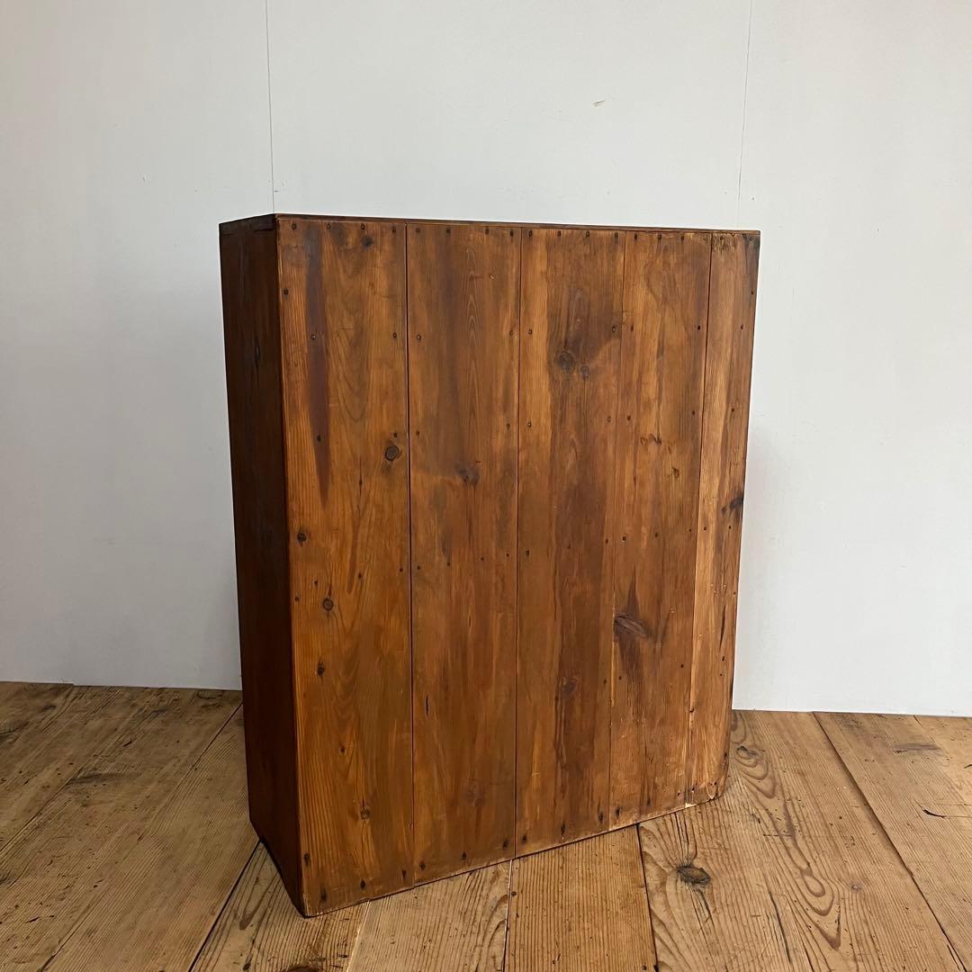 アンティーク 木製 チェスト 棚 食器棚 本棚 無垢材 カウンター