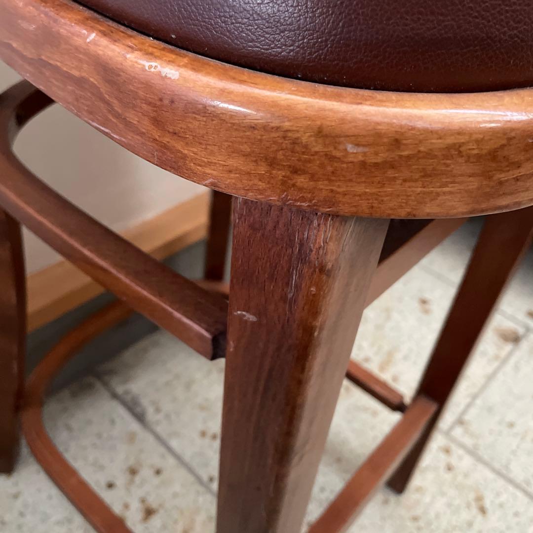 カウンターチェア　木製ハイチェア　1脚①