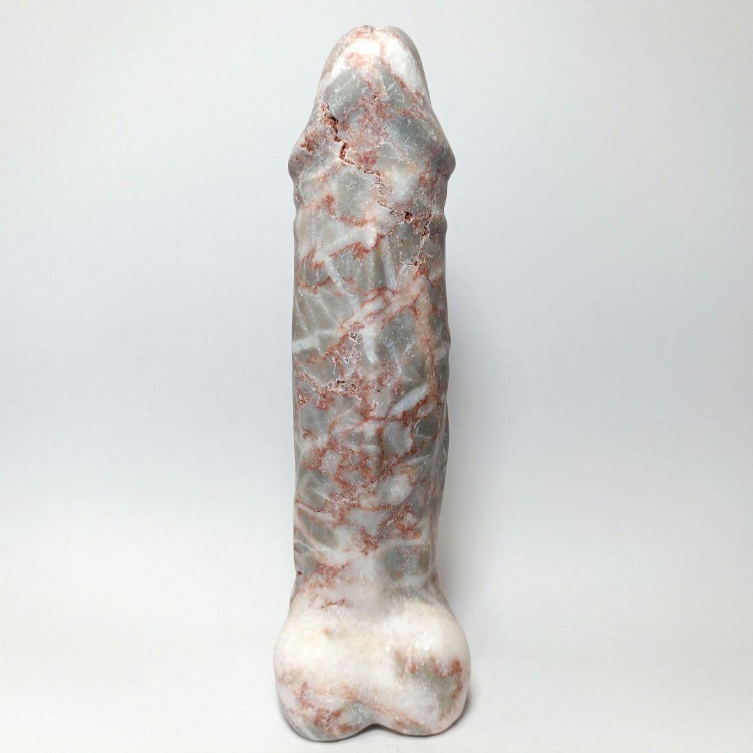 レッドベインジャスパー　きのこ　男性像　男根　天然石　縁起物　置物