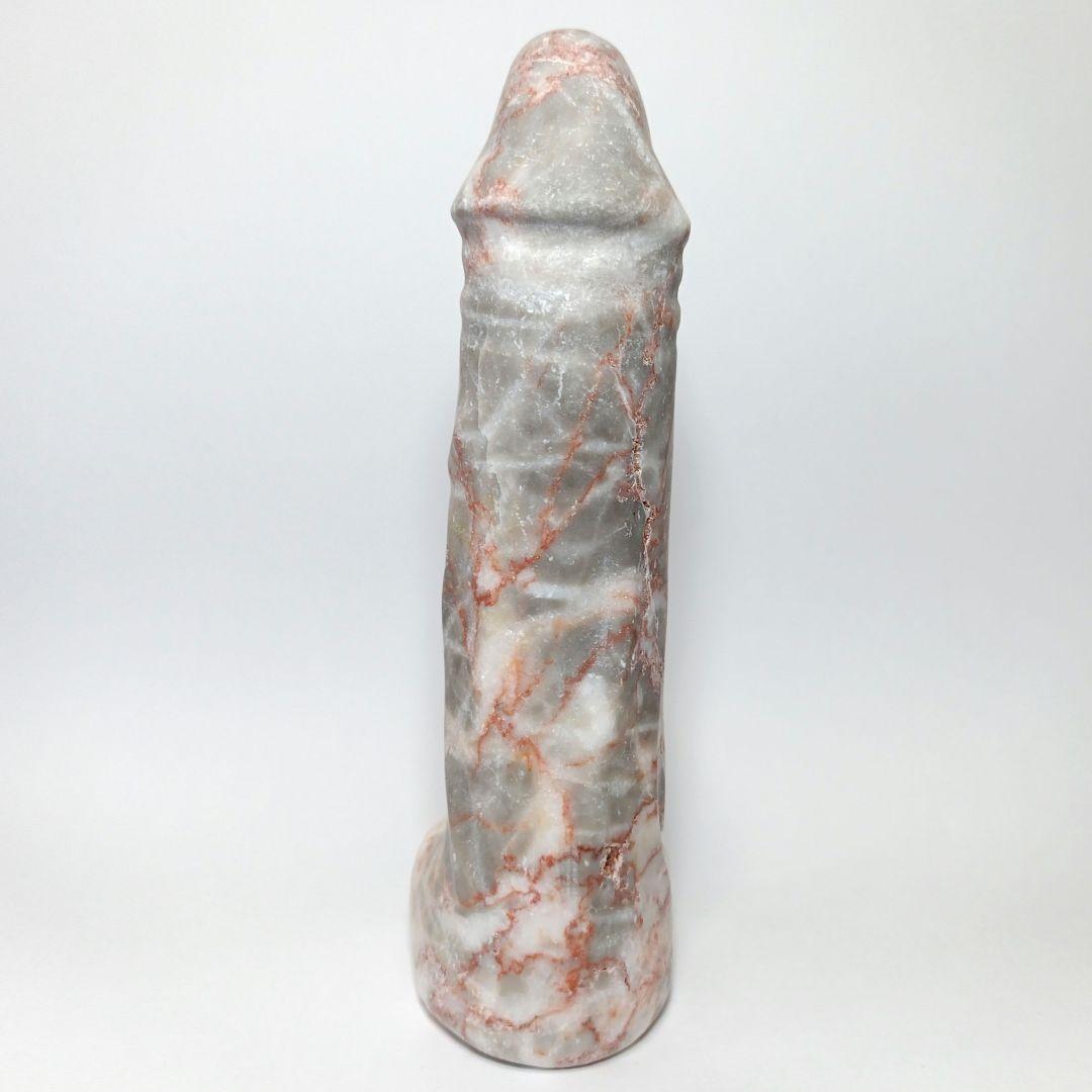 レッドベインジャスパー　きのこ　男性像　男根　天然石　縁起物　置物