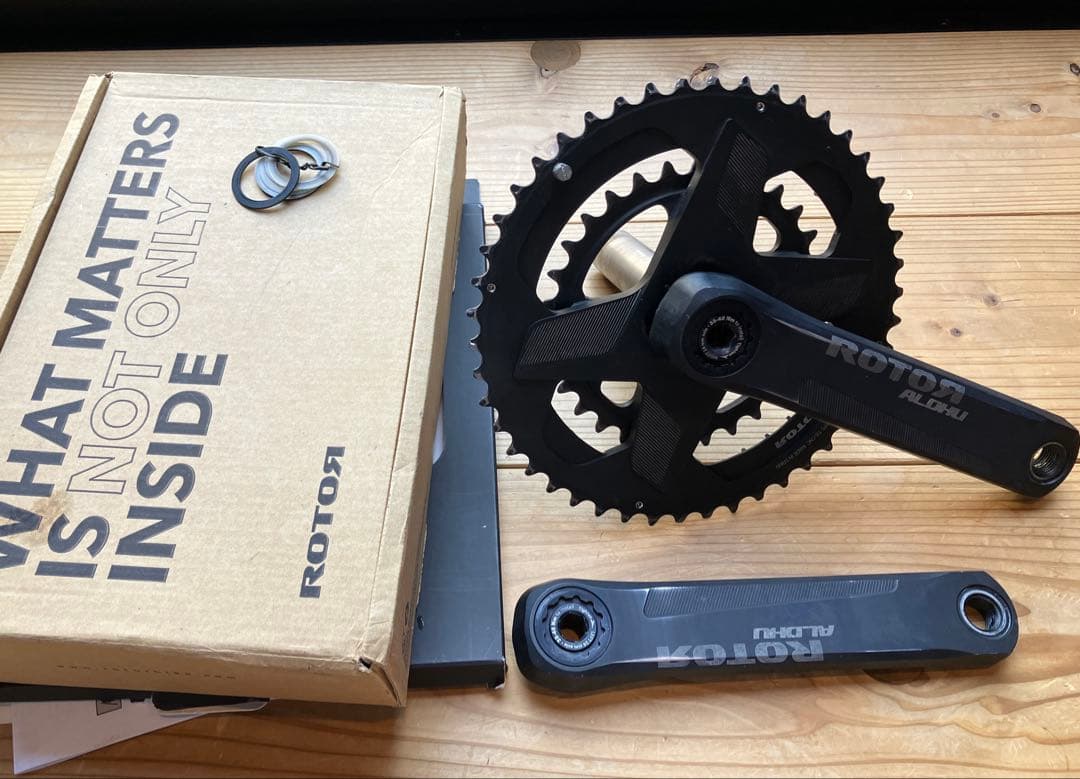 ROTOR aldhu24 165mm 46/30t クランクアーム、アクスル