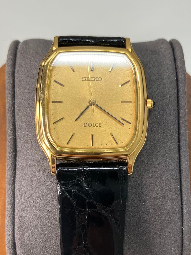 SEIKO DOLCE 腕時計5E61-5A10 クオーツ ゴールド【A876】