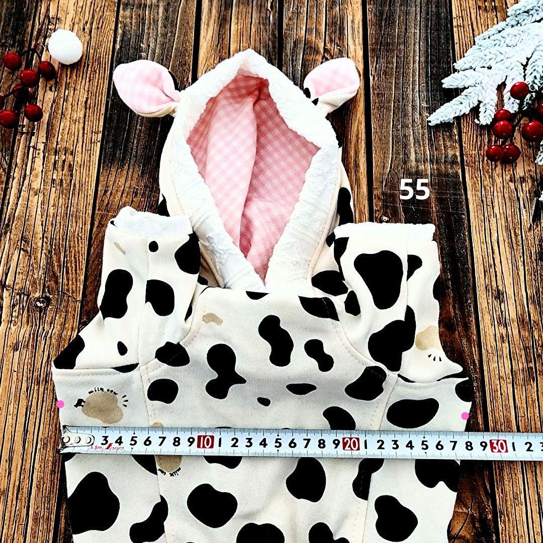 ぴーち様❤牛柄♡うし耳フード♡長袖♡ハンドメイド犬服♡