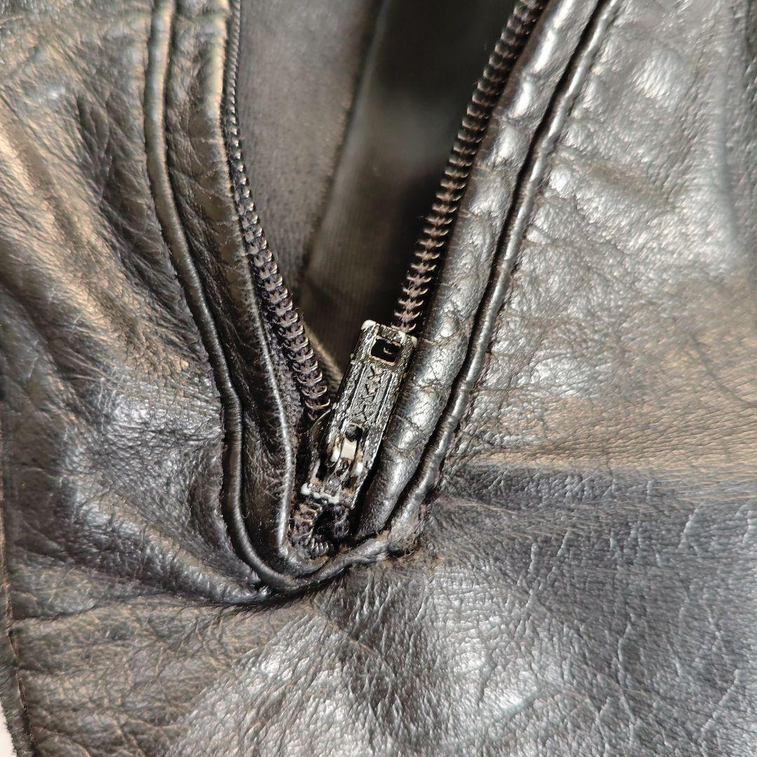 adidas レザーパンツ ヴィンテージ 90s RUN DMC オールブラック