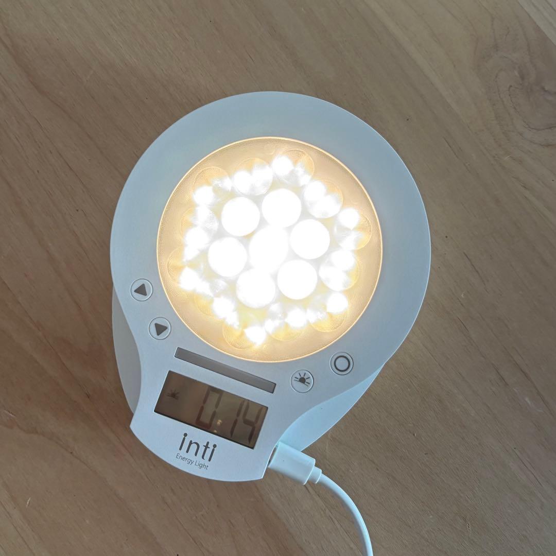 【美品】inti4s 光で起きる目覚まし時計 inti Energy Light
