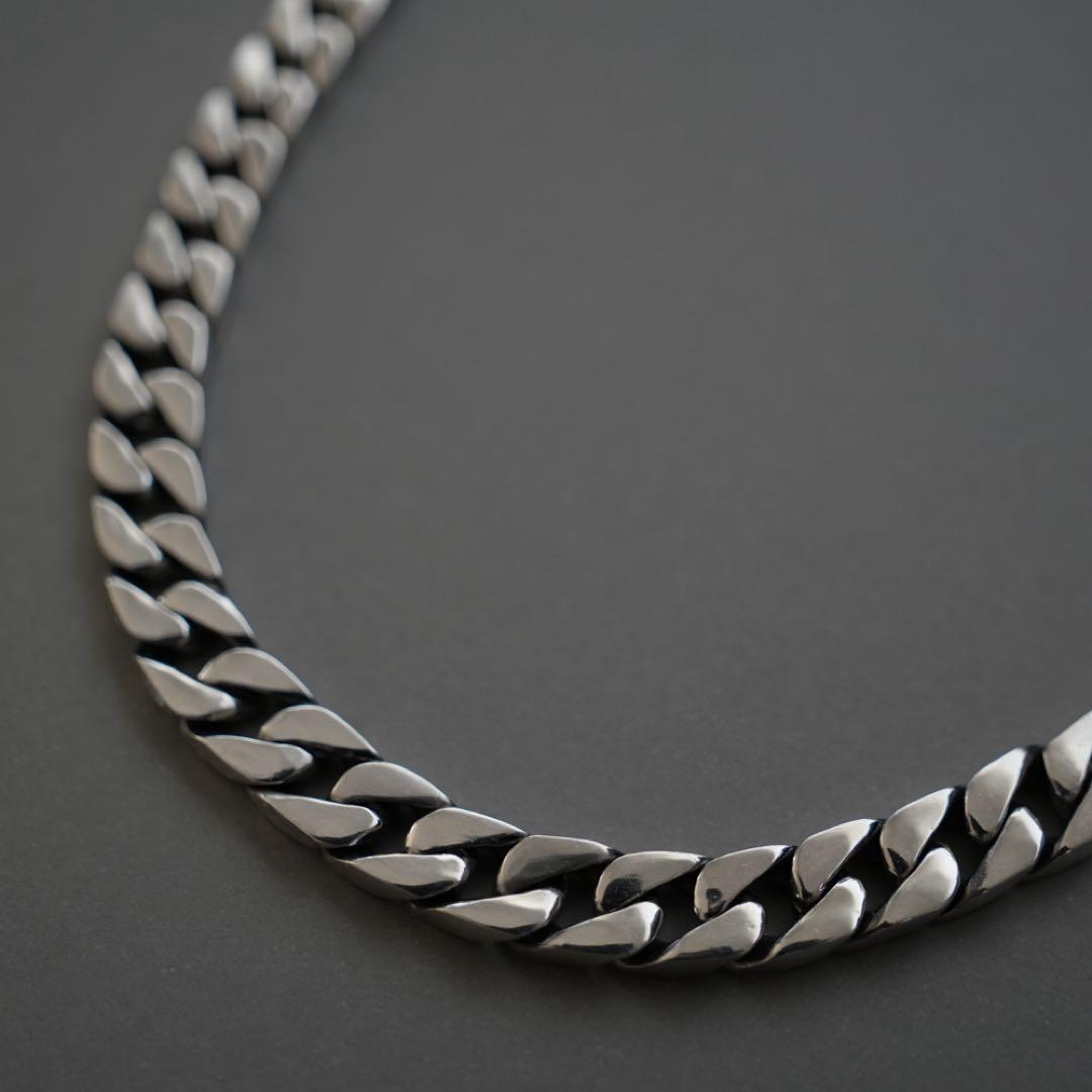 鑑定書付 50cm 重厚 シルバー 喜平チェーンネックレス シルバー925