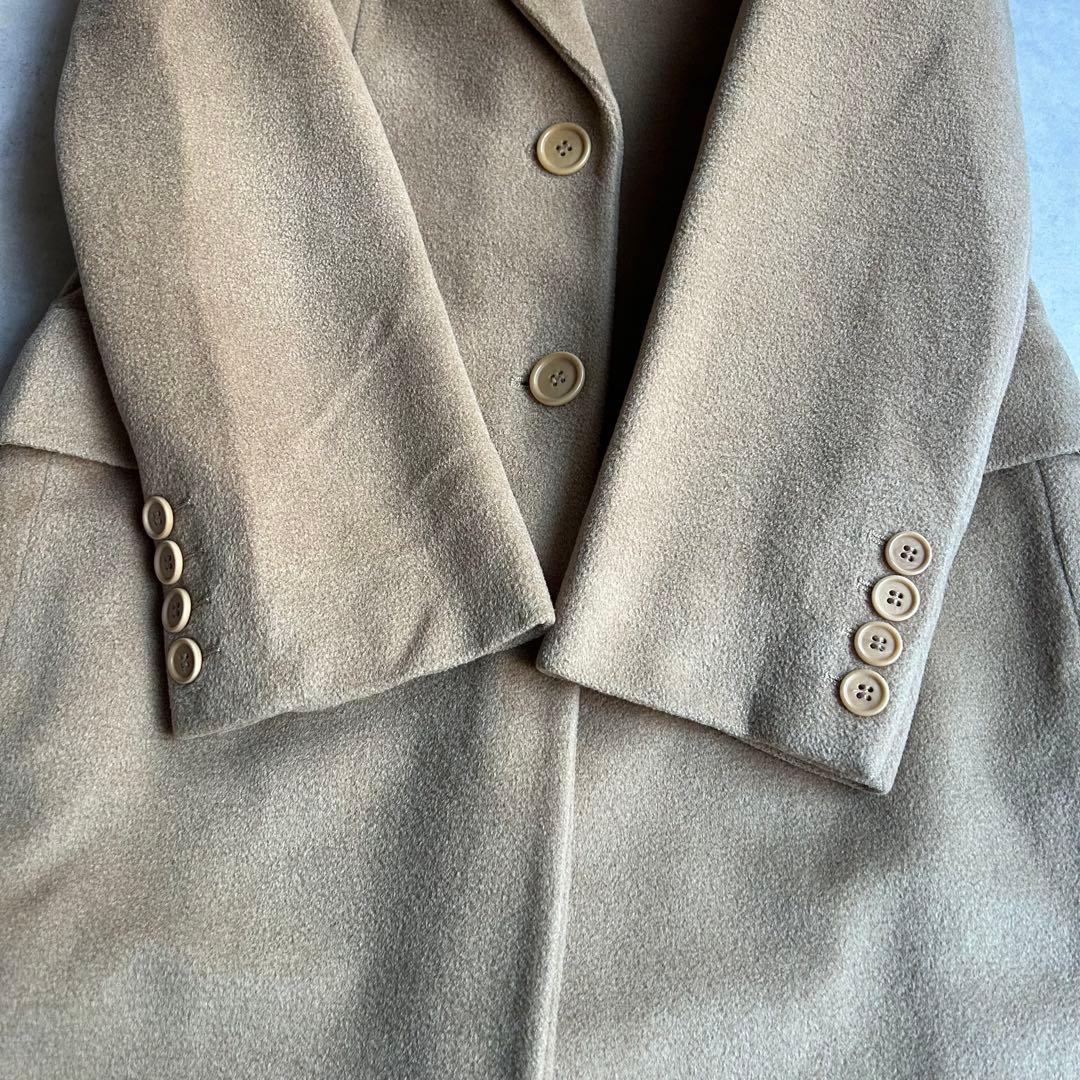 マックスマーラ 銀タグ チェスターコート ロング シングル ベージュ L