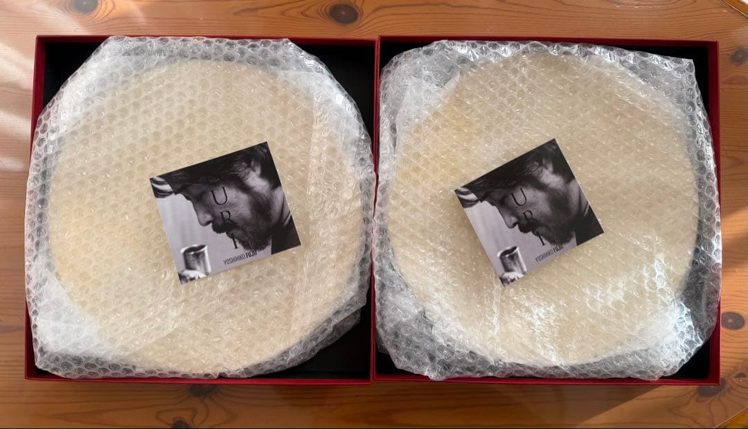 YOSHIHIKO FUJII 漆白金箔ガラスプレート2枚組