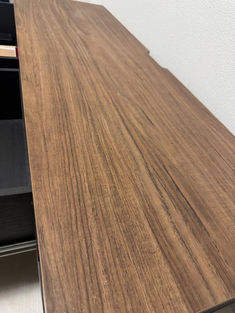 ダークブラウン 木製 テレビ台 引き出し付き