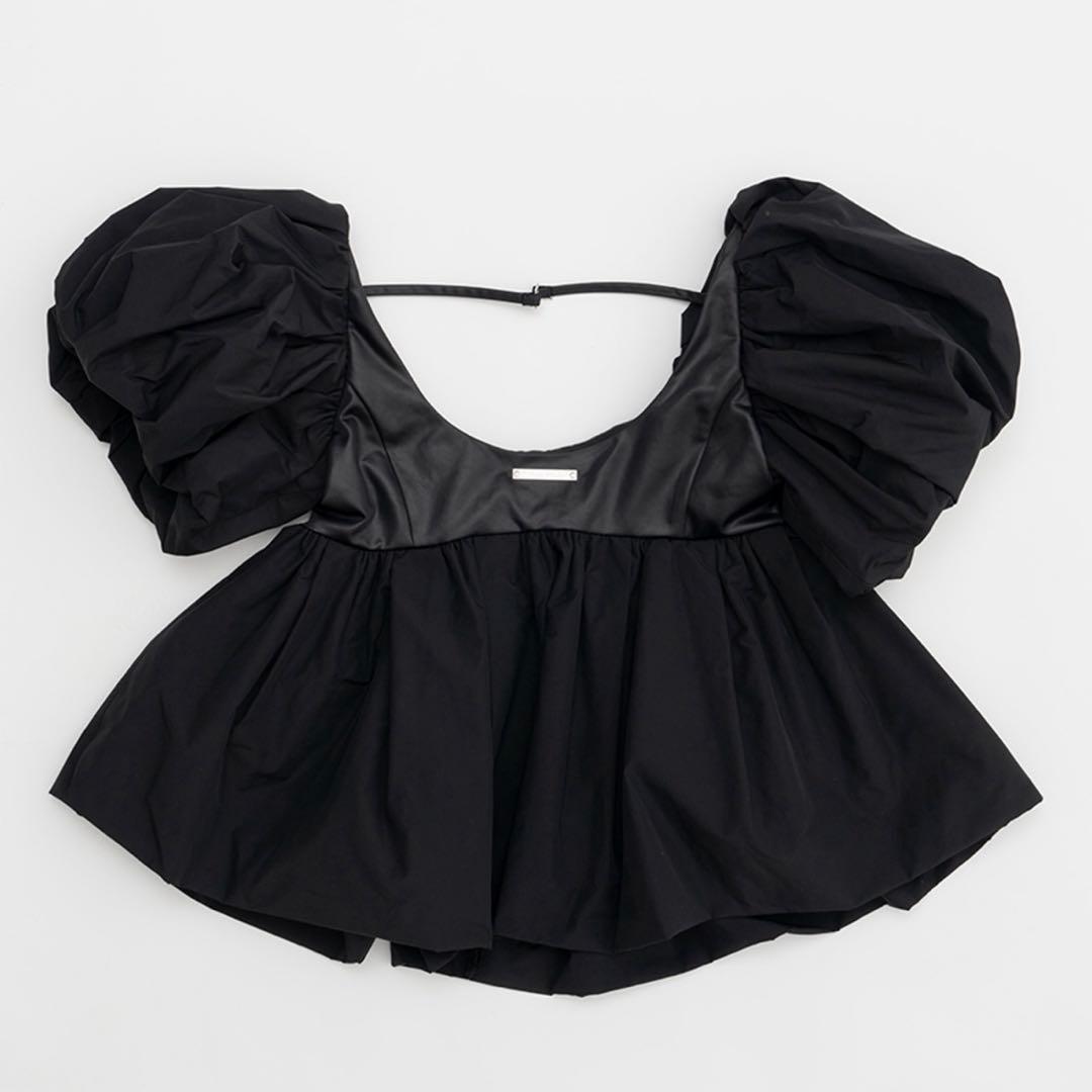 PRANK PROJECT ボリュームスリーブペプラムトップ 黒 ブラック