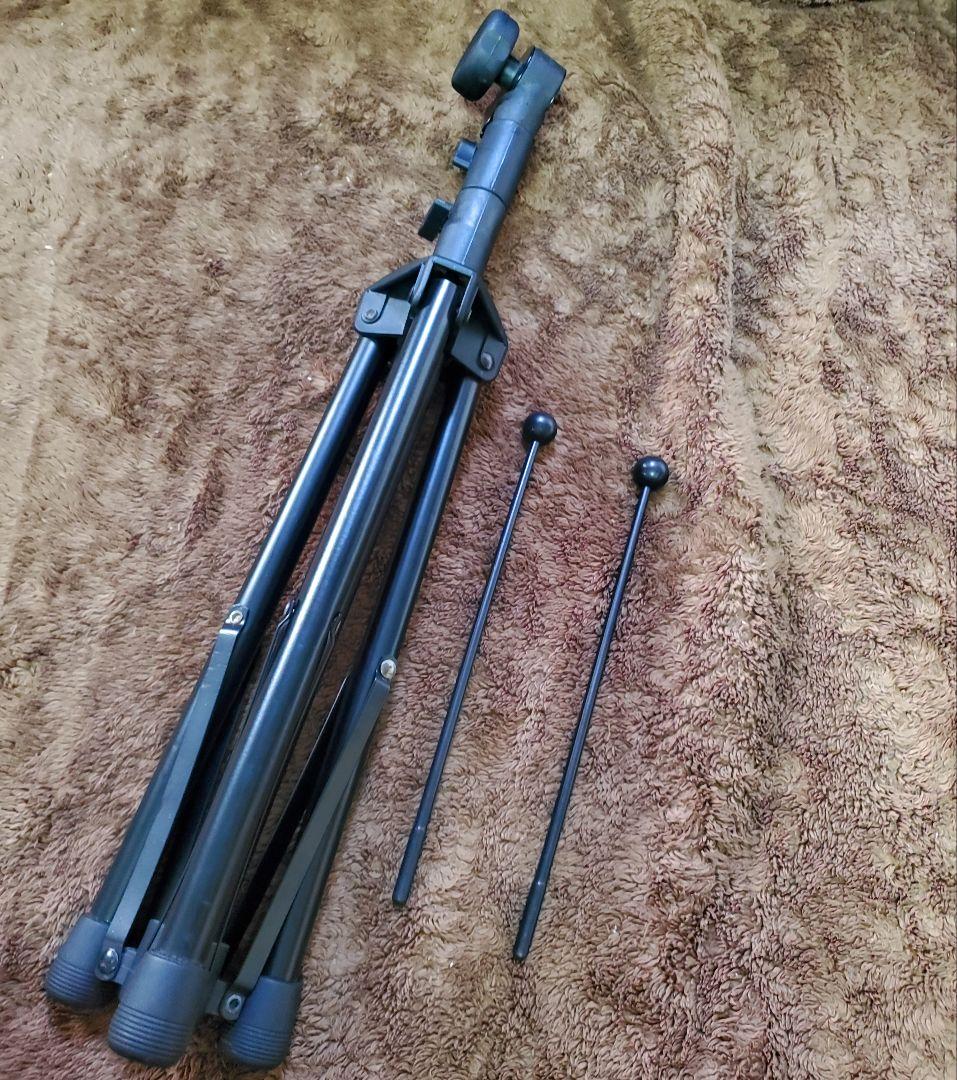 グロッケン 鉄琴 32音 スタンド付属 マレットx2本 メーカー不明