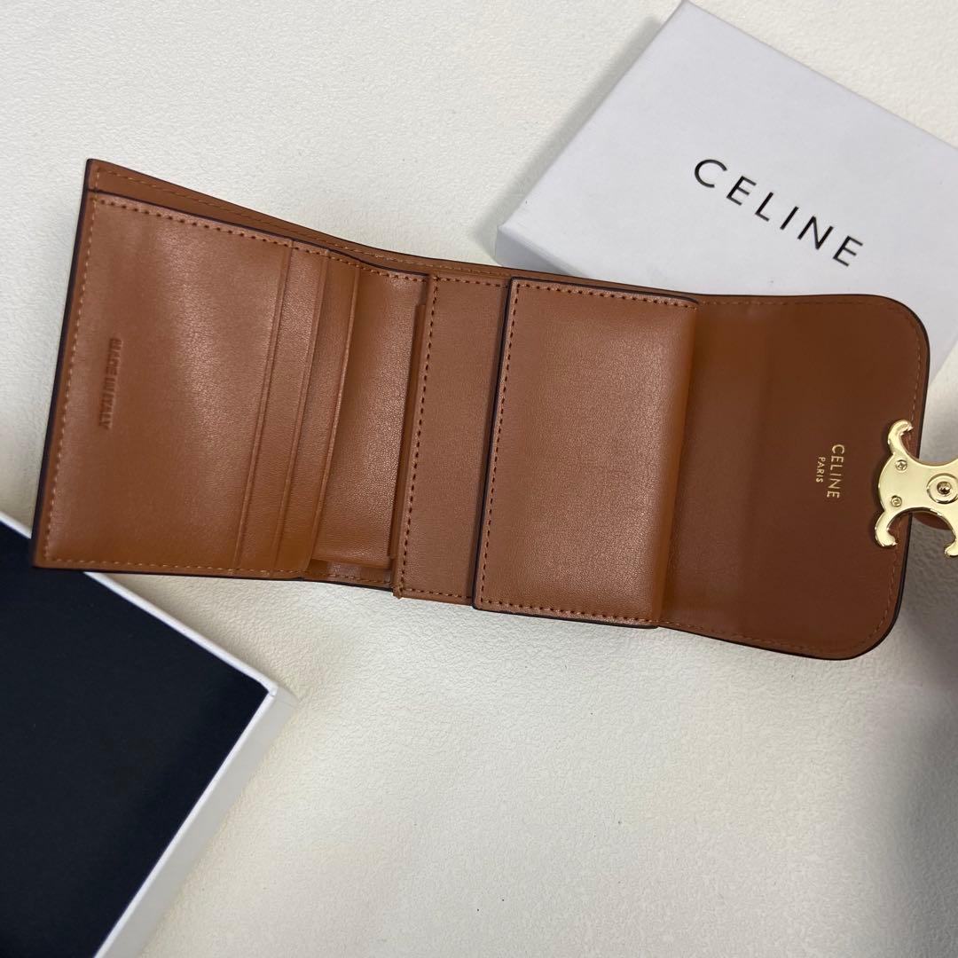 Fa CELINE ブラウン 三つ折り財布