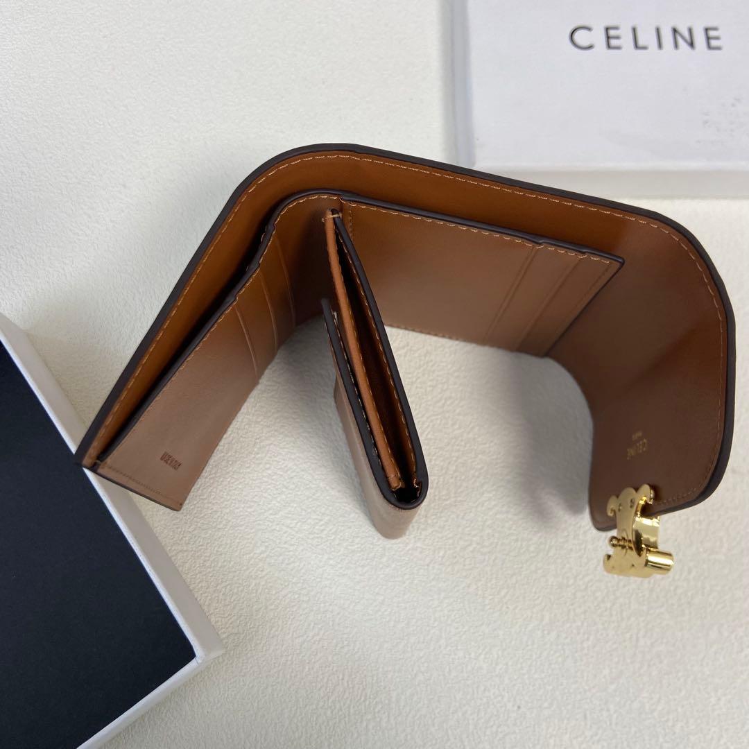 Fa CELINE ブラウン 三つ折り財布