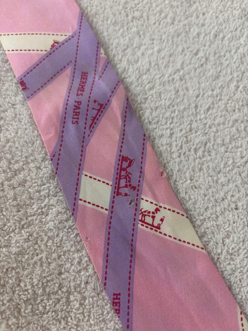 HERMES シルク スカーフ ピンク 紫