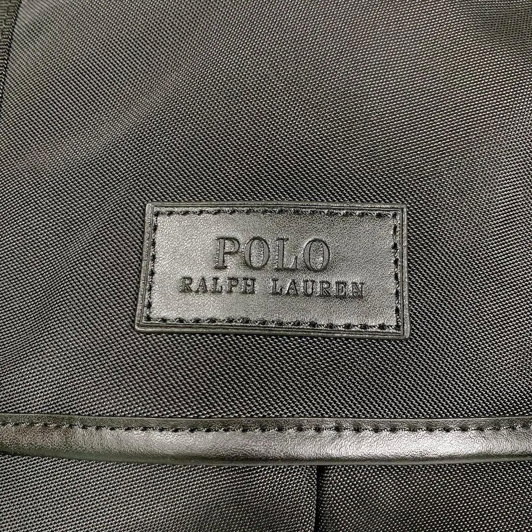 【美品✨】ポロ ラルフローレン メッセンジャーバッグ ショルダー レザー 黒