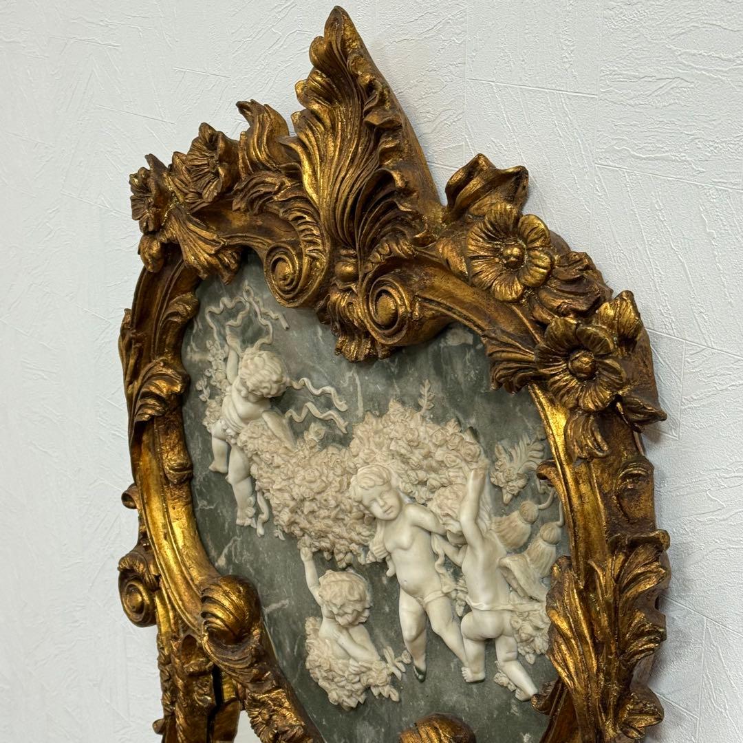 H21K102e アンティーク調 フレンチスタイル ロココ調ミラー