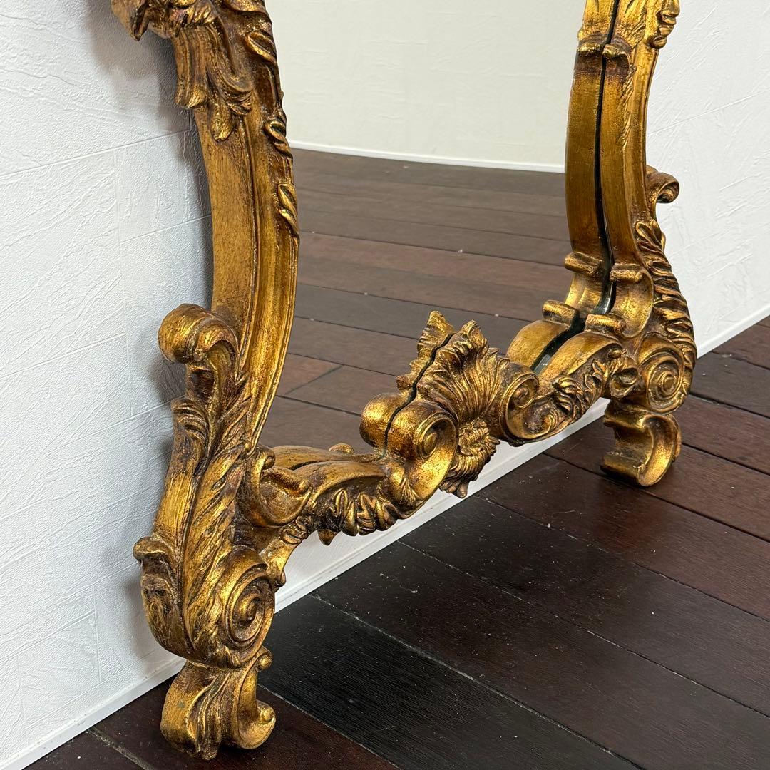 H21K102e アンティーク調 フレンチスタイル ロココ調ミラー