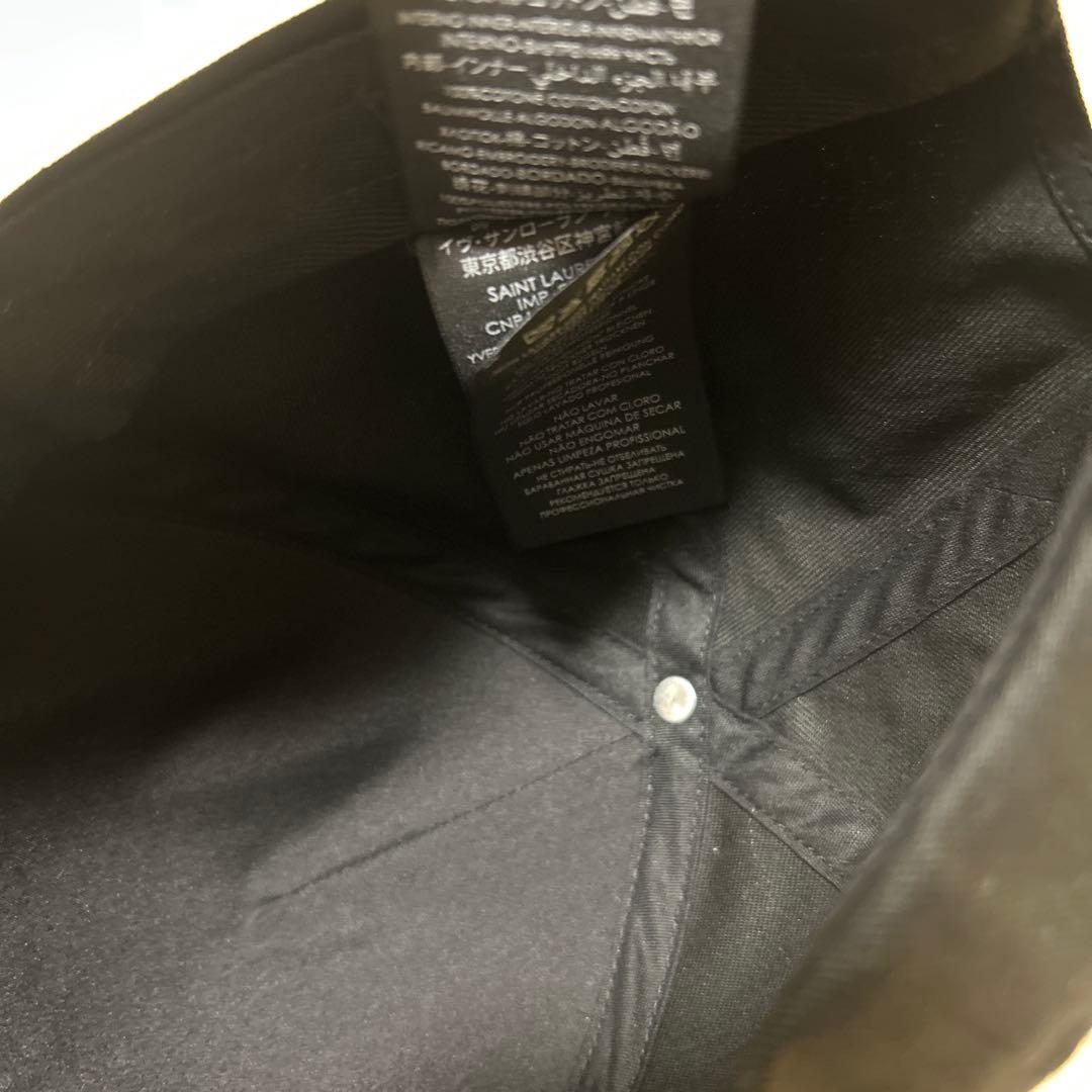 （試着のみ）サンローランパリ　ロゴキャップ　ブラック　57