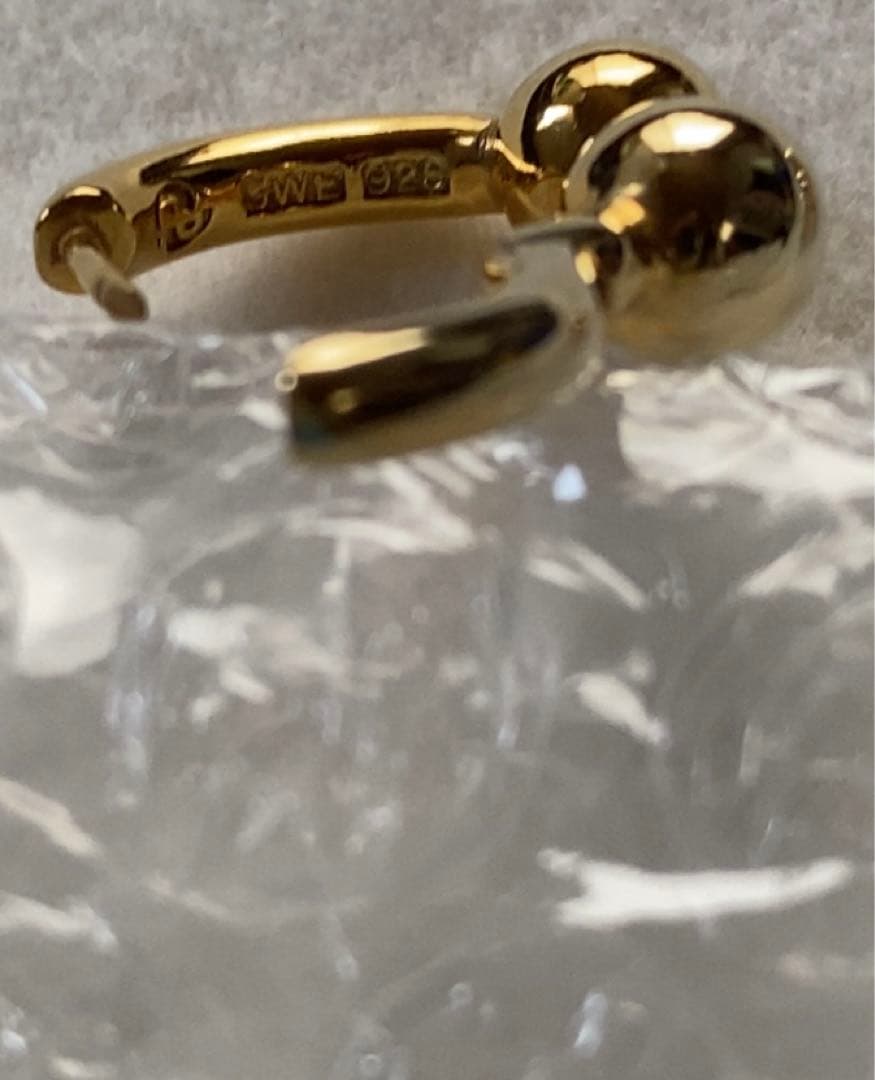 KiwiAll Blues フープ ピアス パール 輪っか 円　ゴールド