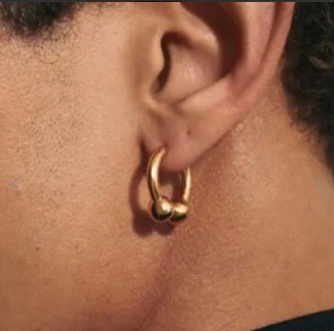 KiwiAll Blues フープ ピアス パール 輪っか 円　ゴールド