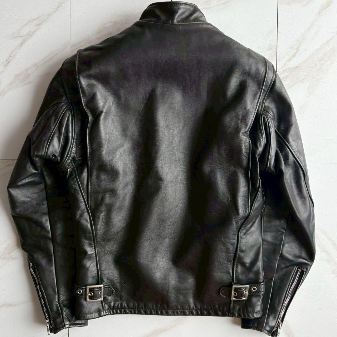 美品◆人気641 Schott ライダース レザー ジャケット ボアライナー付