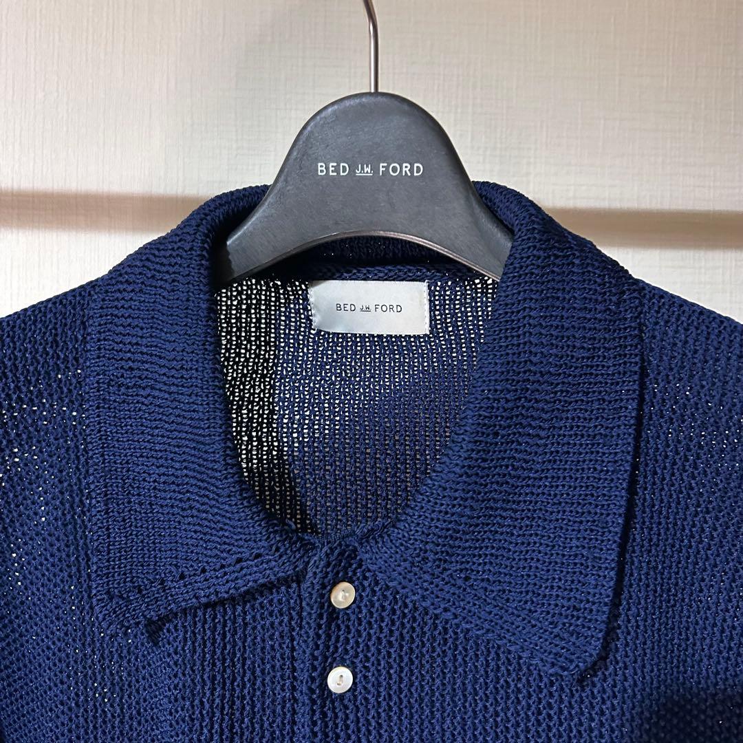 BED j.w. FORD チェーンニットポロシャツ