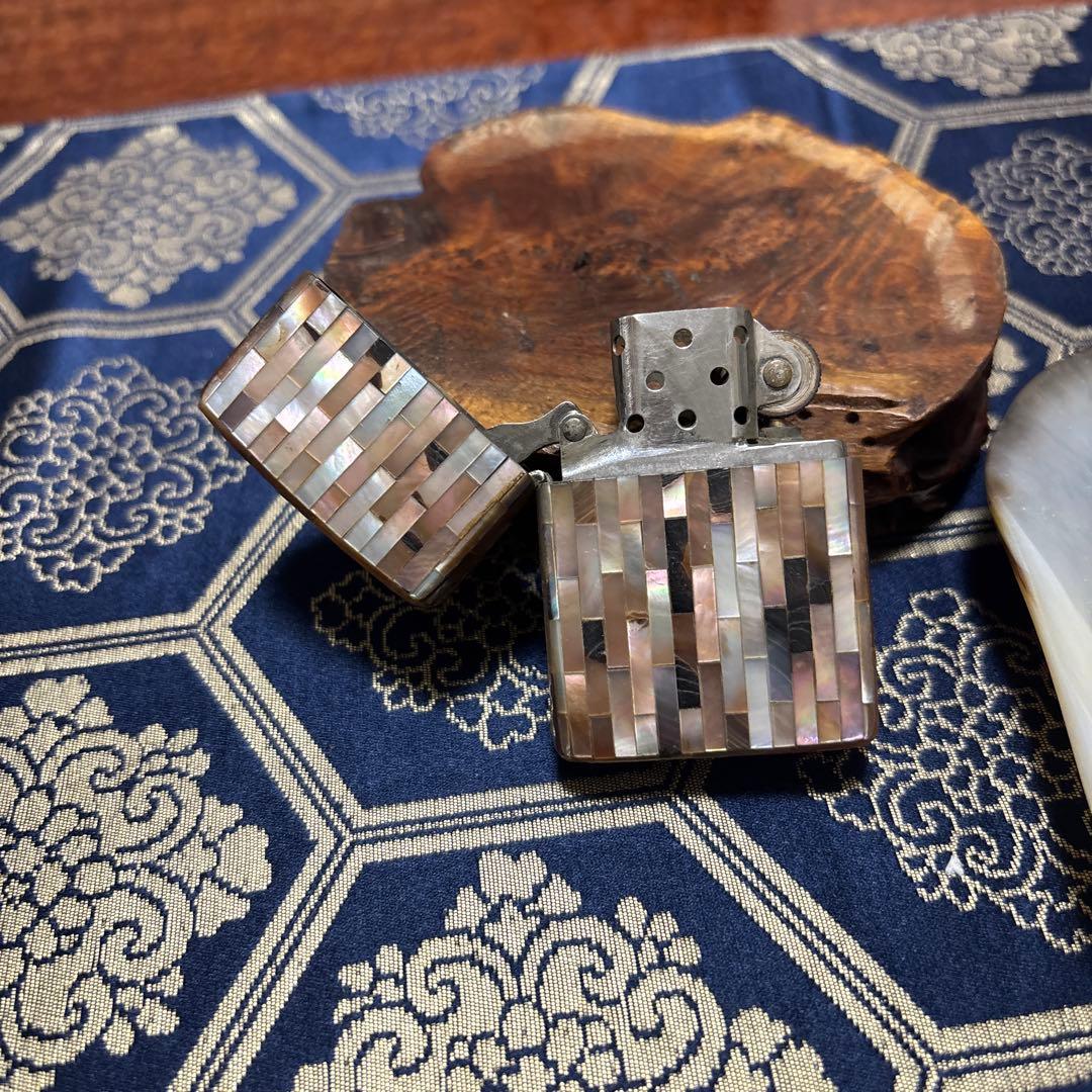 希少モザイクパターンの真珠母材ライター