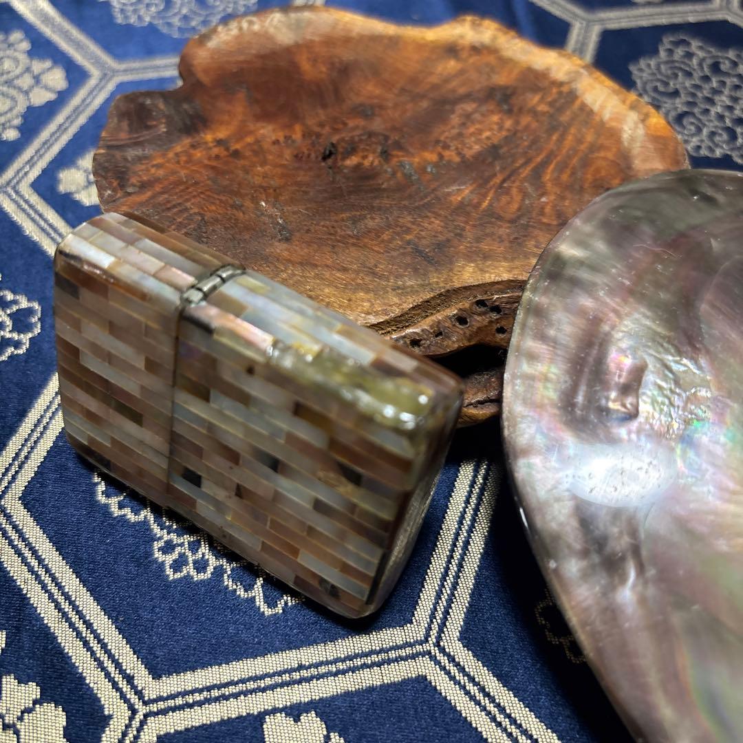 希少モザイクパターンの真珠母材ライター