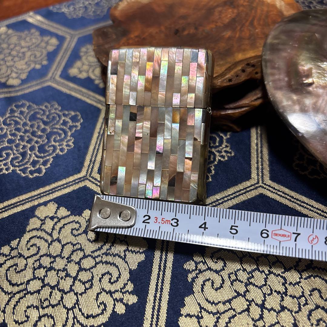 希少モザイクパターンの真珠母材ライター