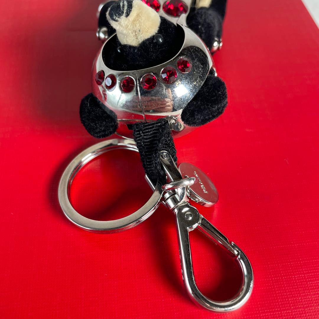 プラダ　チャーム　キーホルダー　くま　ベア　メタリック　ロボット