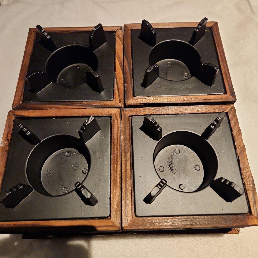 業務用固形燃料用　木枠付きミニコンロ　一人用　１０セット