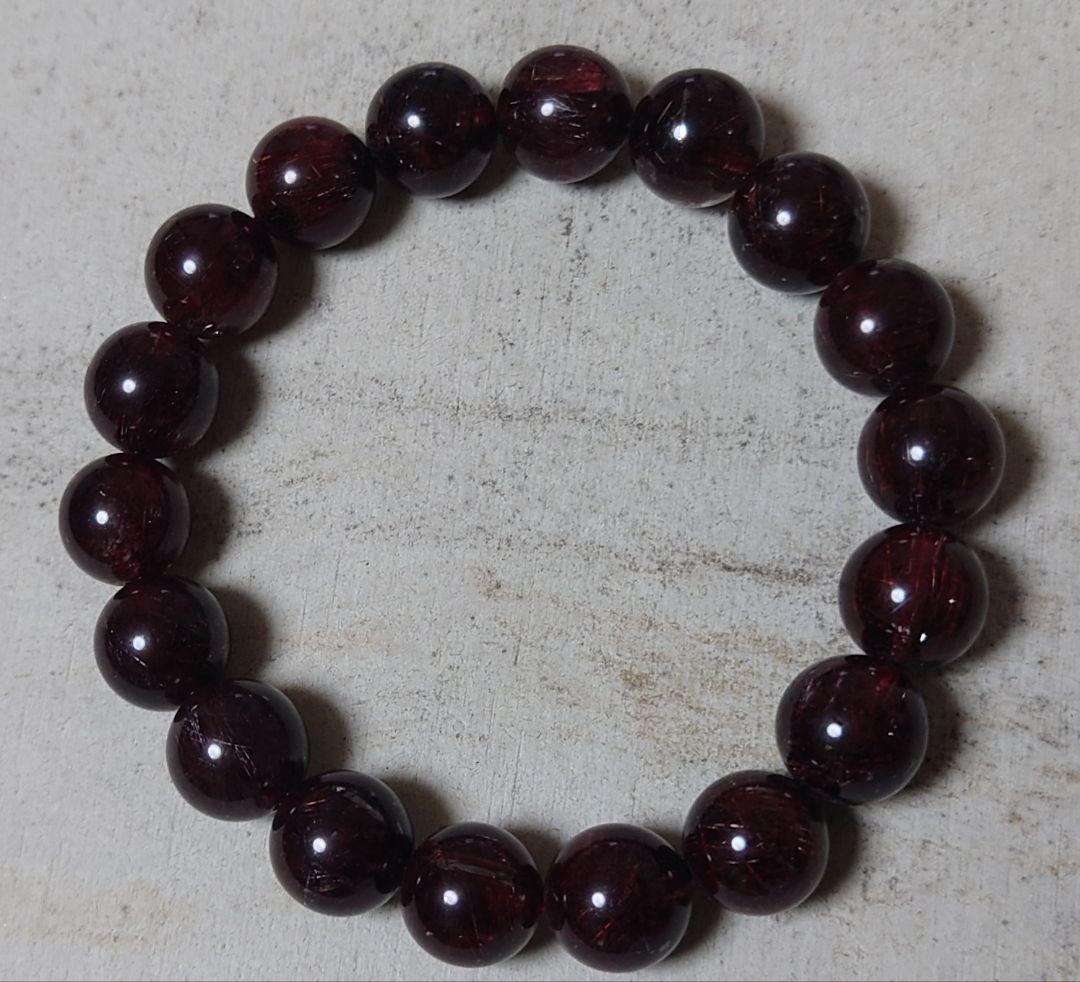 ♥REIKOです♥【レア品】天然石レッドルチルブレスレット約12mm