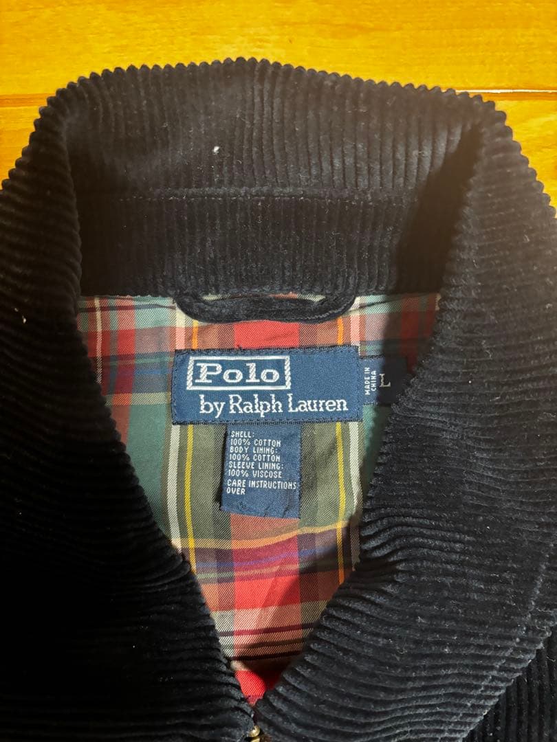 90's Ralph Lauren ブラック コーデュロイ　スイングトップ