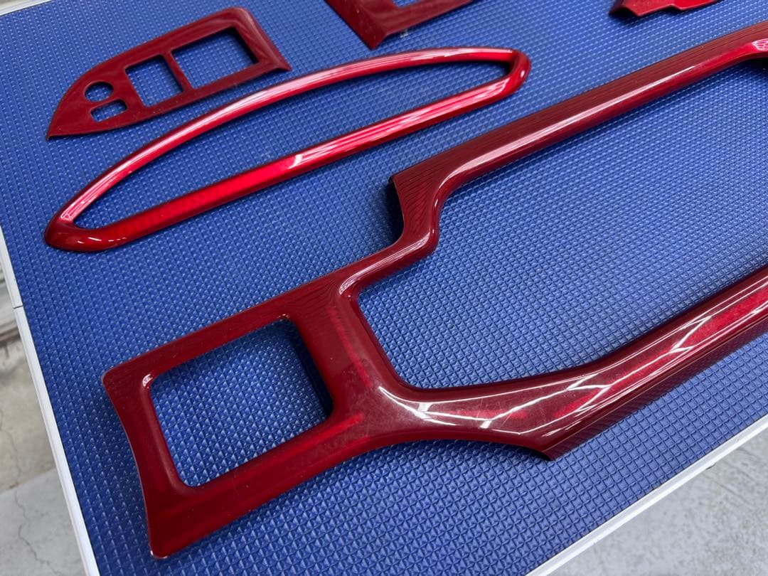 トヨタ　８６　ZN6 内装レッドカーボン調インパネトリムパーツ6点セット中古品