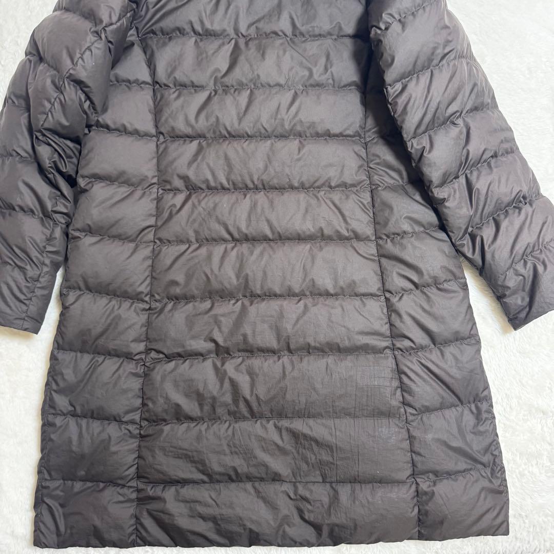 人気モンベル800FPトラベルダウンロングコートレディースXLブラウンロング丈