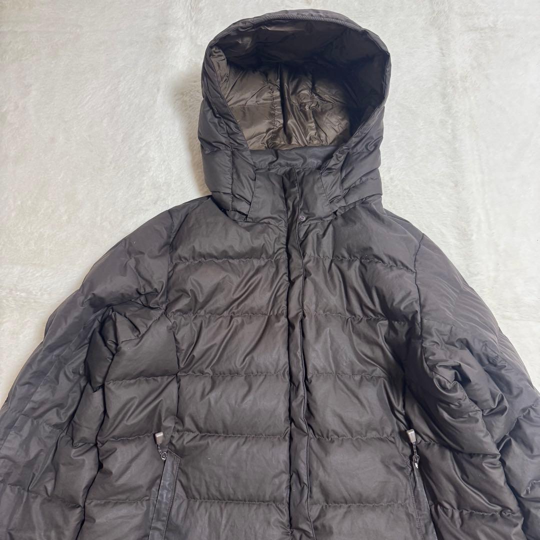 人気モンベル800FPトラベルダウンロングコートレディースXLブラウンロング丈