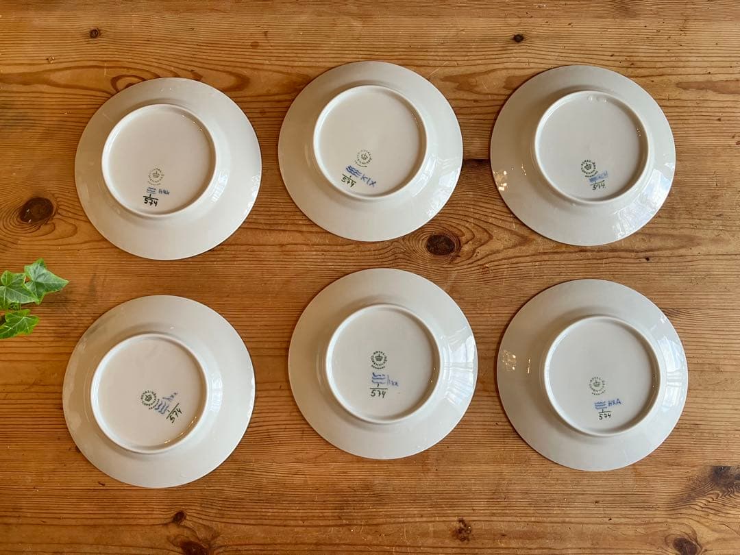 ロイヤルコペンハーゲン　ブルーフルーテッドハーフレース　17プレート×6