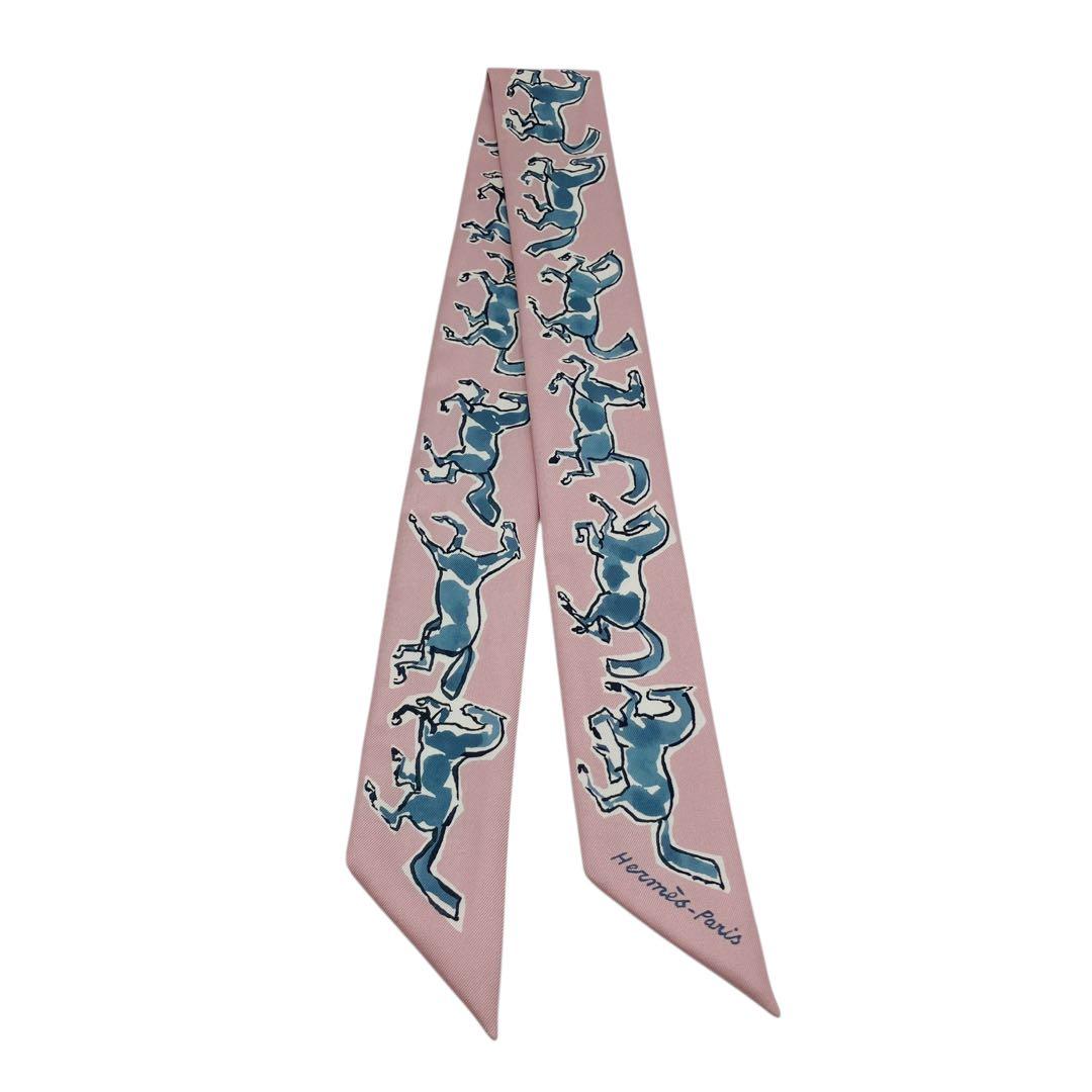 ⭐️美品⭐️ エルメス ツイリー 自由の馬 スカーフ ピンク シルク