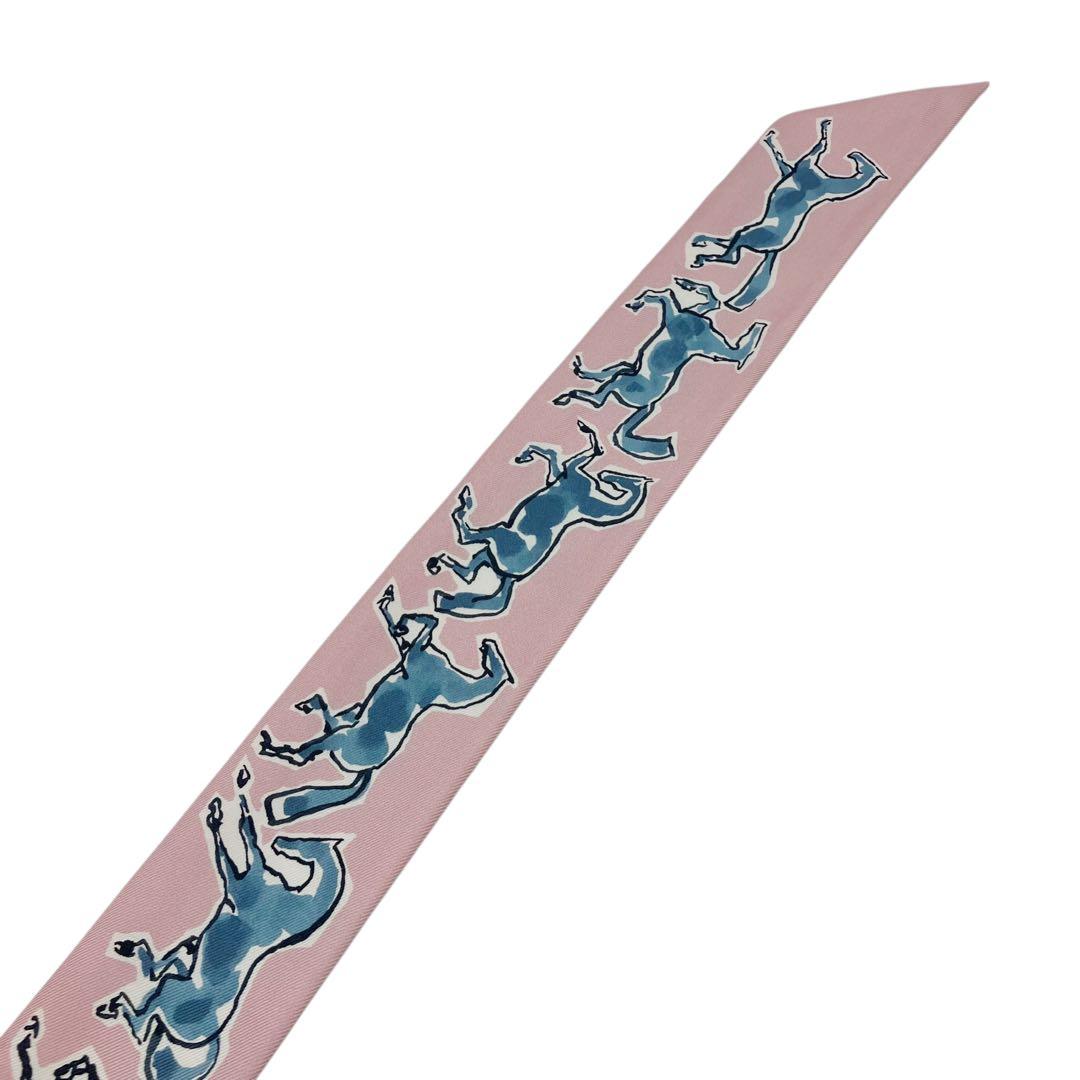 ⭐️美品⭐️ エルメス ツイリー 自由の馬 スカーフ ピンク シルク