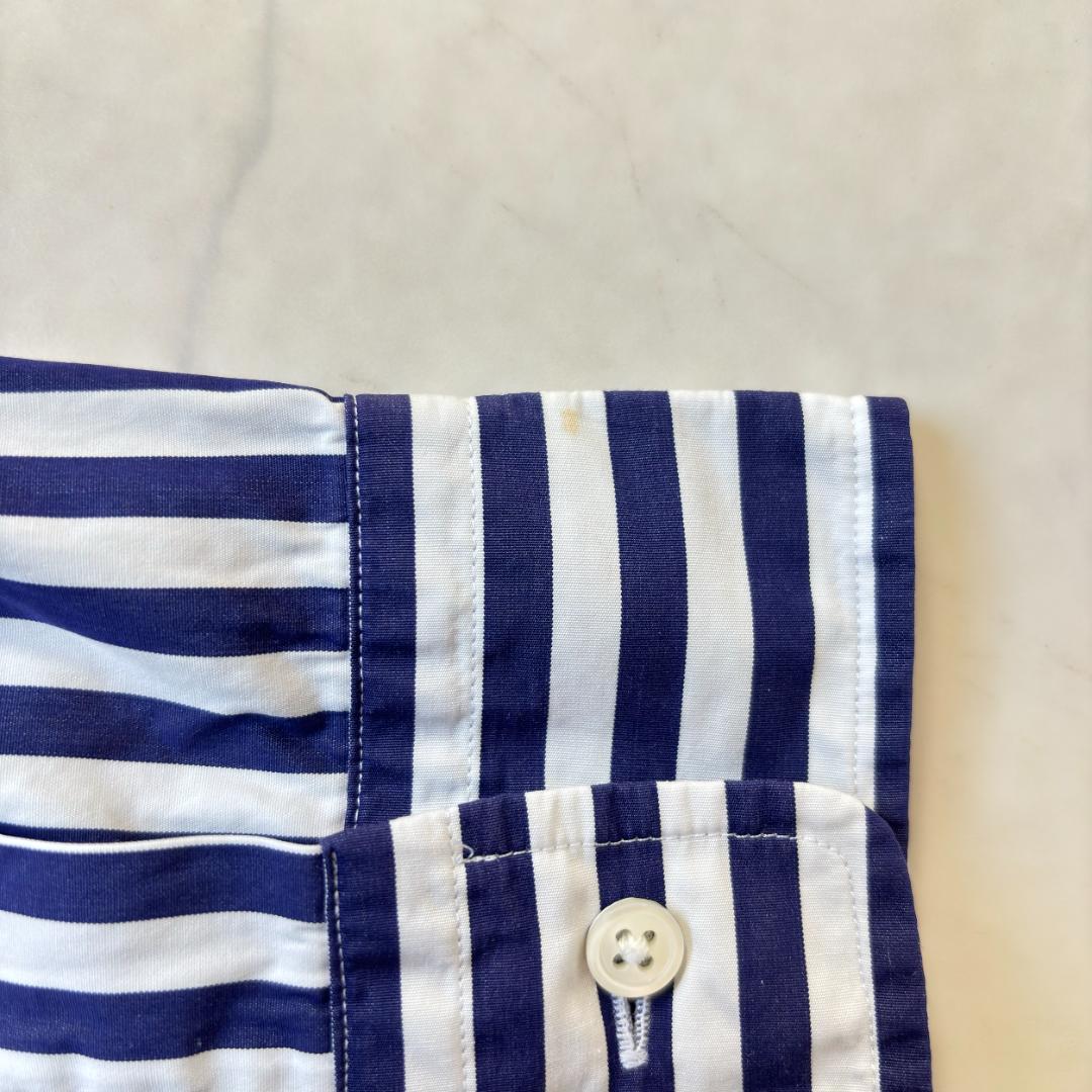 グラフペーパー トーマスメイソン 長袖シャツ ストライプ ネイビー 1 tu7