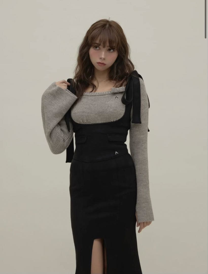 スカート andmary Dorothy rompers skirt (black)